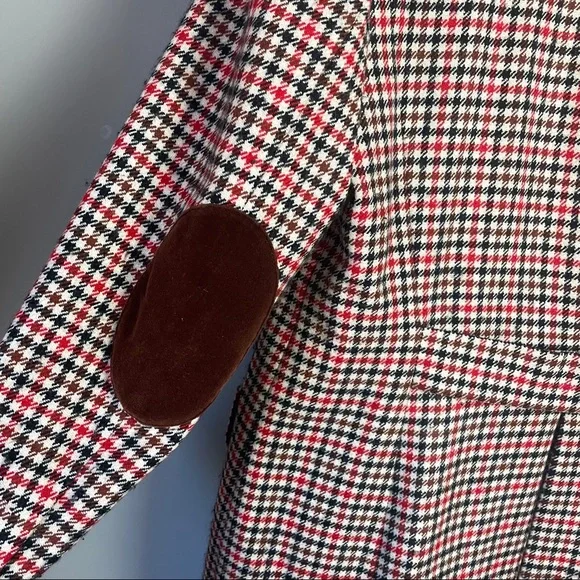 Escada Red and Black Checkered Blazer - Picture 6 of 6